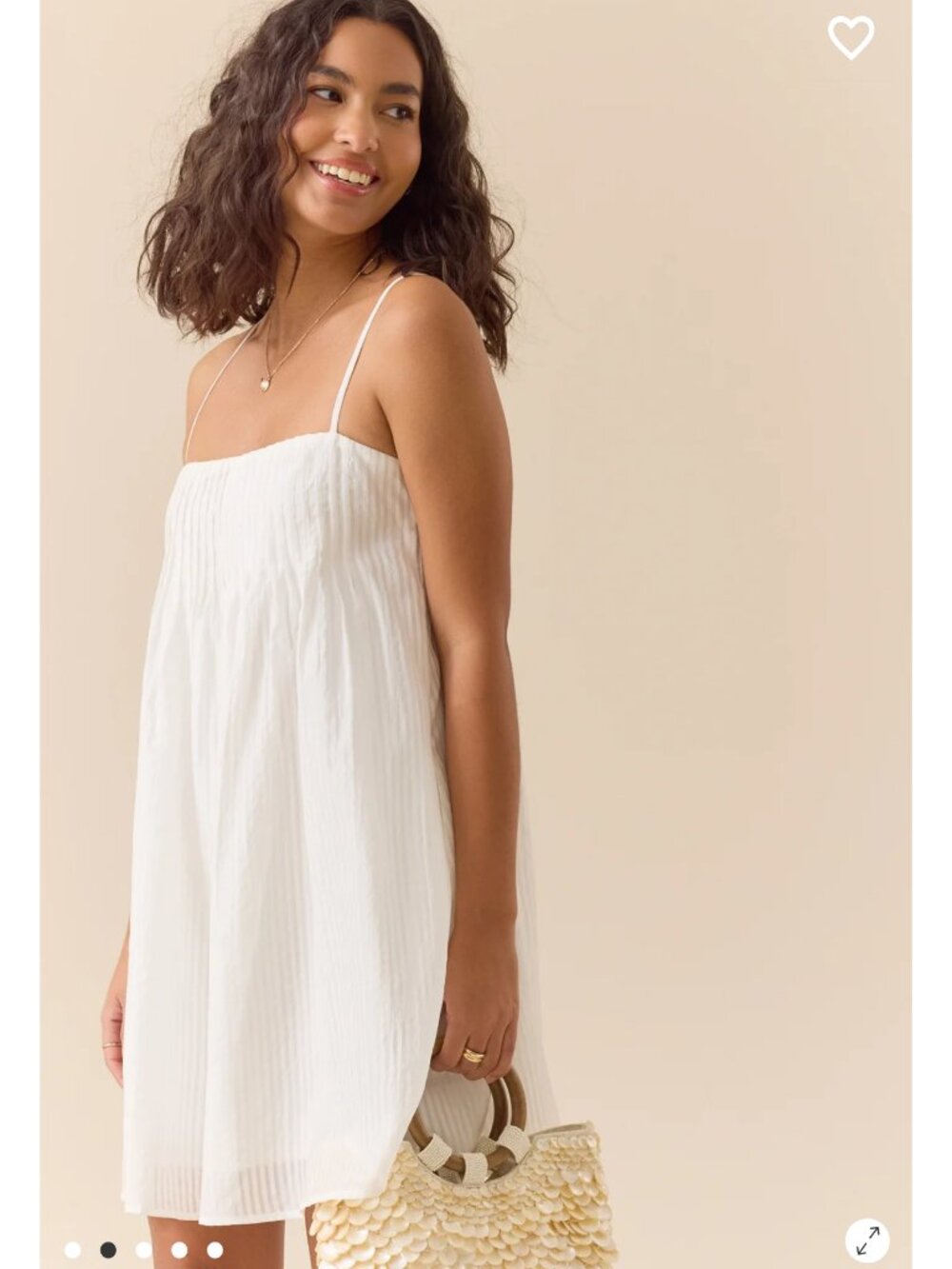 Junne Mini Dress Altar’d State White Summer Dress NWT - Picture 2 of 5